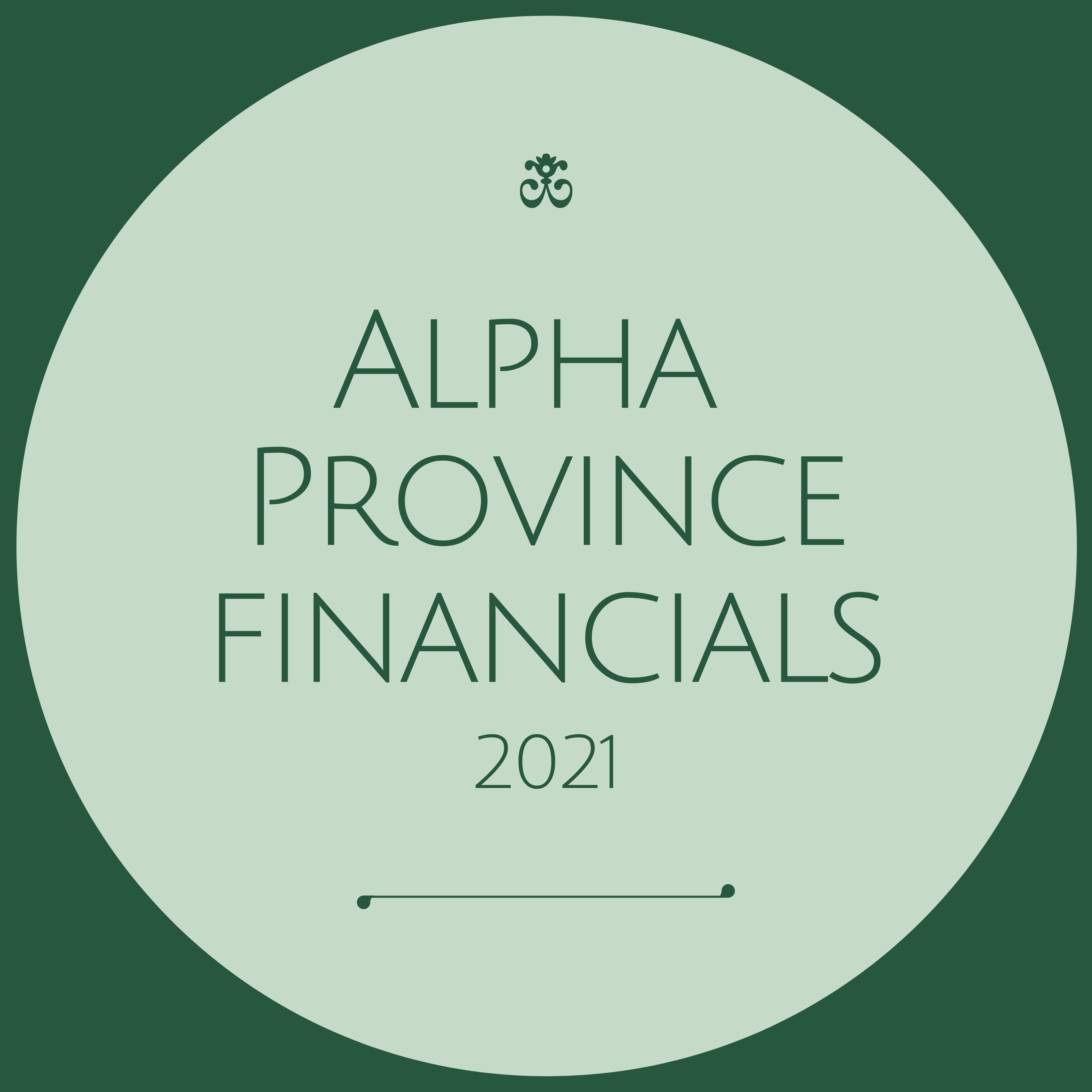 Alpha Province Financials